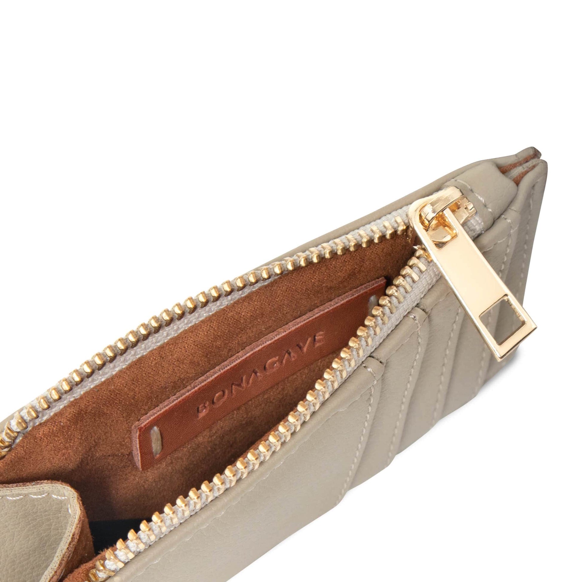 Cactus Leather Half-Zip Wallet
